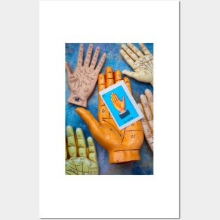 Rascette Hand Holding Forture Telling Card Posters and Art